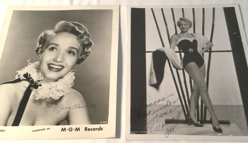 Jane Powell Autograph 8x10 Photos (2)