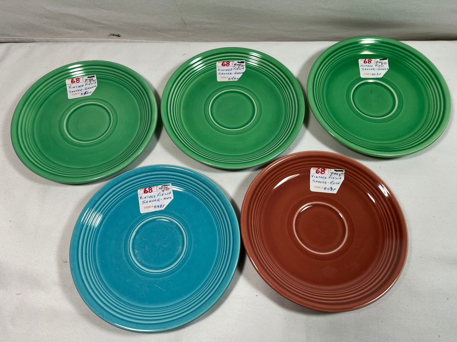 Vintage Fiesta Saucers (5): .