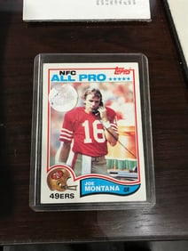 NFC All Pro Joe Montana 49ers QB 1982 #488 Topps Card