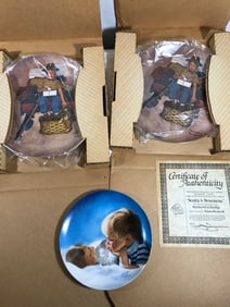 Norman Rockwell Plates (2) & Pemberton &