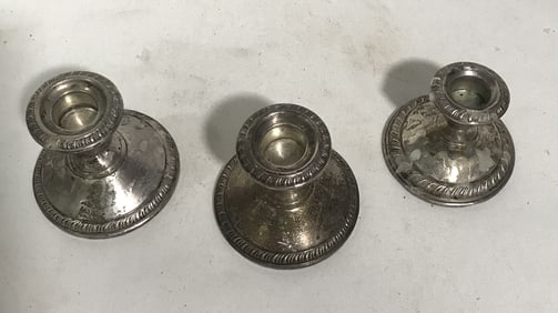 Sterling Candle Holders - Weighted