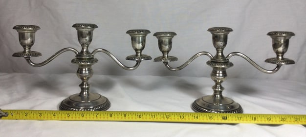 Sterling Candle Holders - Weighted