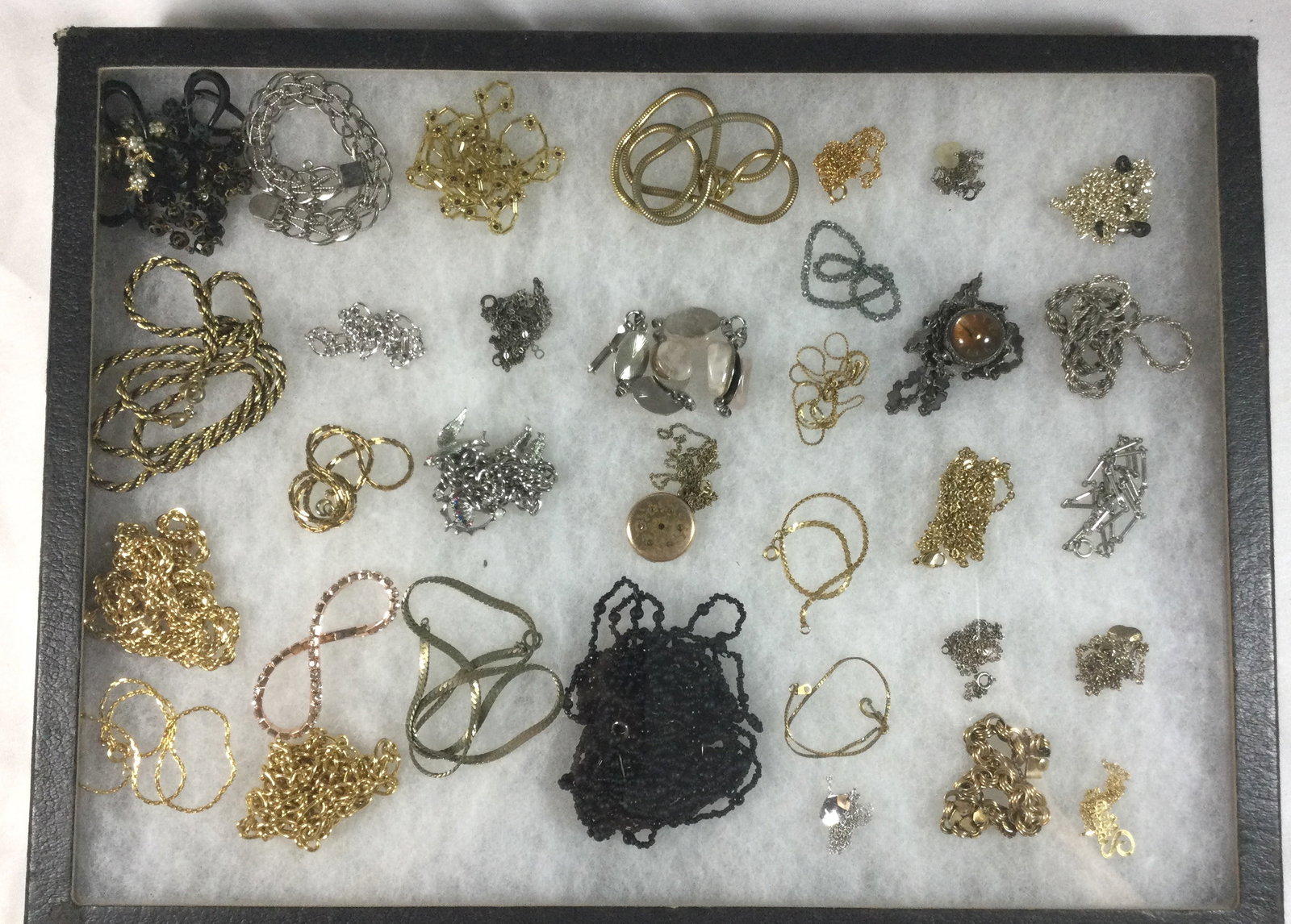 Costume Jewelry Collection: 17 necklaces and 9 bracelets