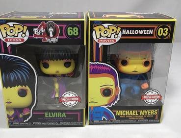 Funko Pop Blacklight Michael Myers & Elvira