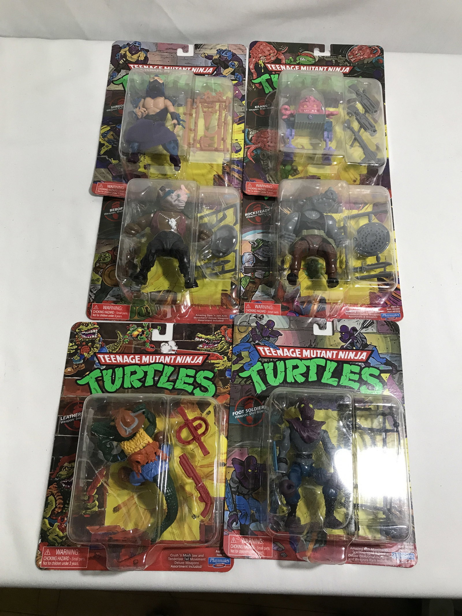 Teenage Mutant Ninja Turtles Figurines: Set of 6, all in box, The bad guys