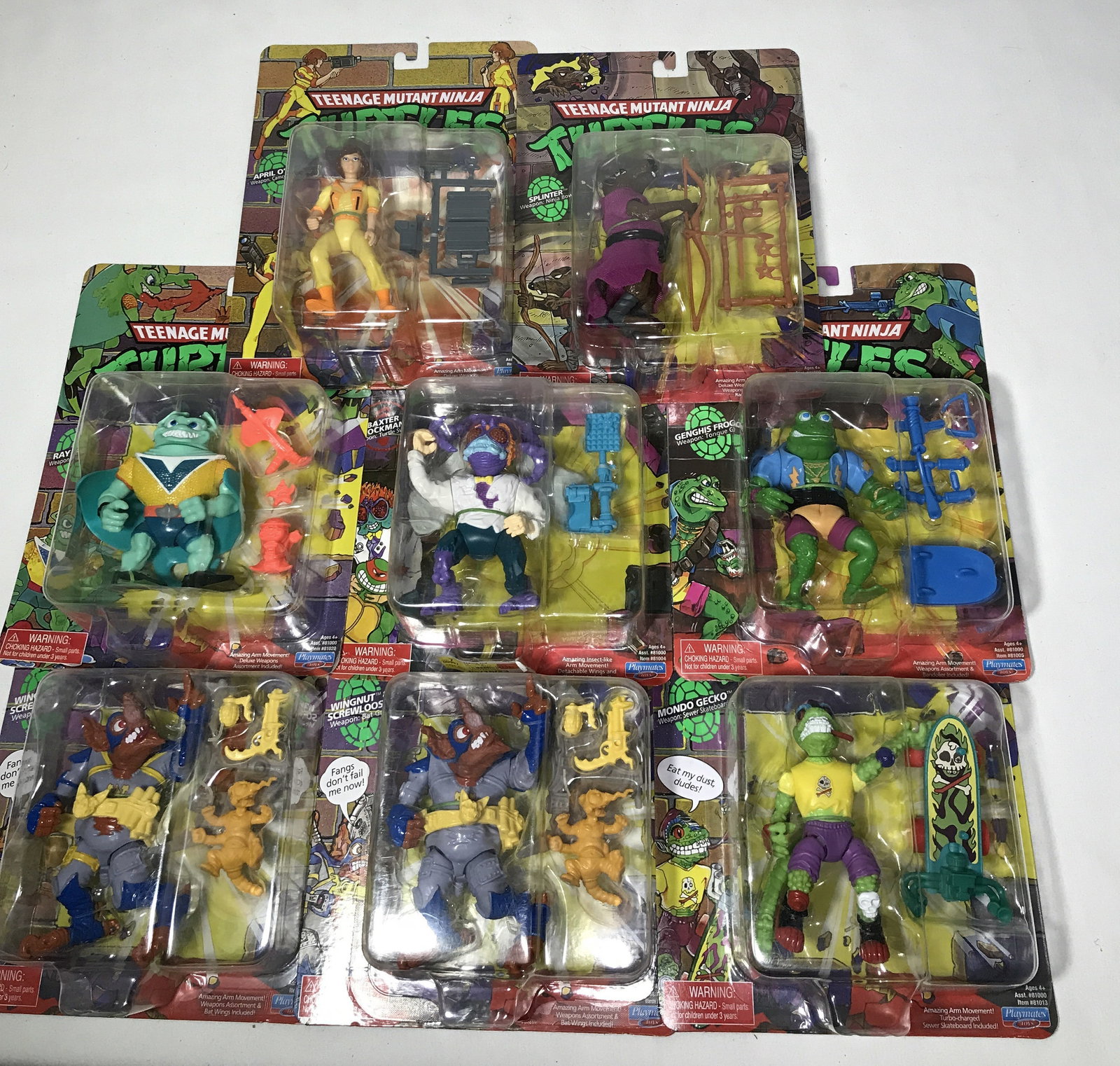 Teenage Mutant Ninja Turtles Figurines: Set of eight, all in box