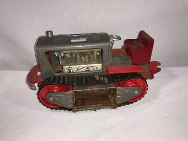 Vintage Piston Tractor Tin Toy