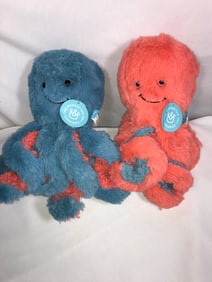 Manhattan Toy Co. Stuffed Octopuses (2)