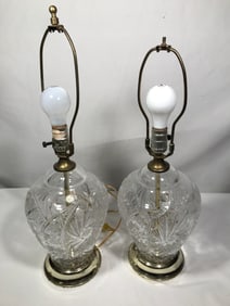 Vintage Lead Crystal Lamps (pair)