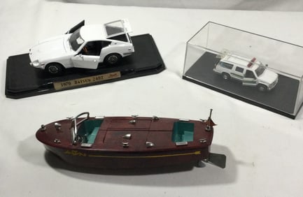 3 models,Datsun 240 Chevy paramedics suv and
