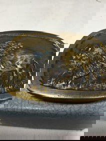 American Bison Brass Belt Buckle