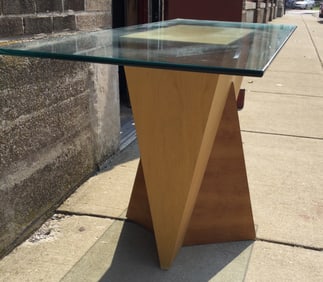 Modernist Table with Glass Top