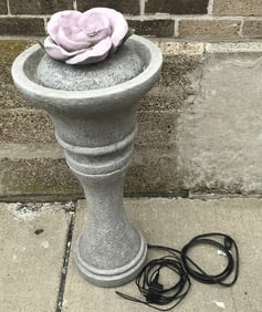 Stone Floral Water Fountain