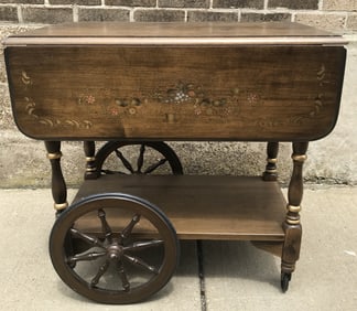 Vintage Tea Cart with Fold Up Sides