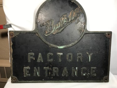 Buffalo Factory Entrance Cast Sign