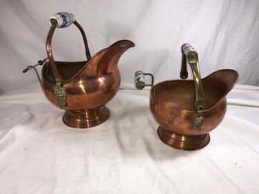 Vintage Brass Pitchers -Pair