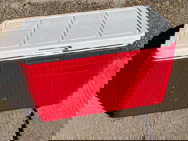 Coleman Red Cooler, Used but Good Condition