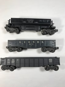Lionel Dump Car & Gondolas (3 total)