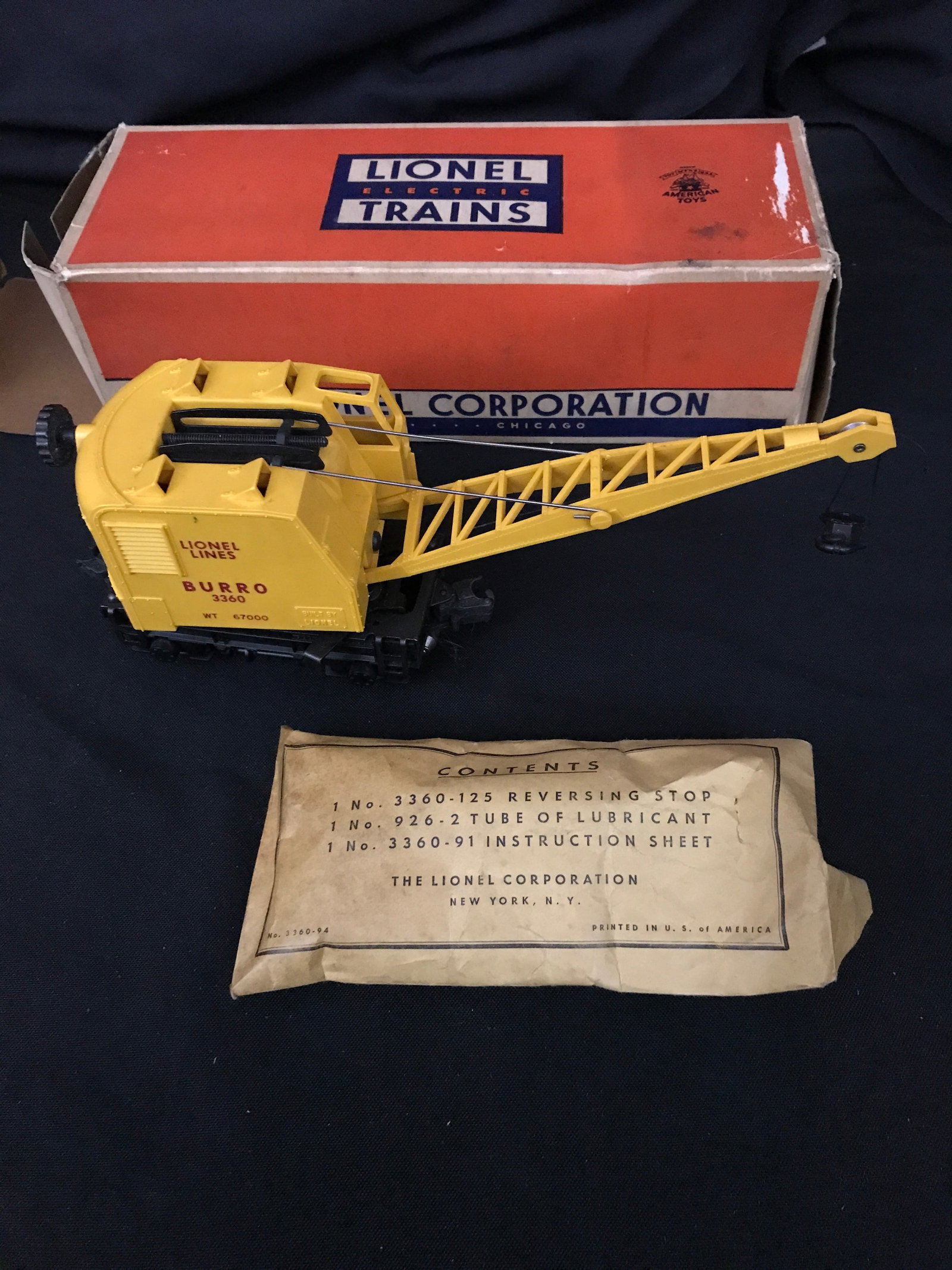 Lionel 3360 Operating Burro Crane in org box (1 of 6)