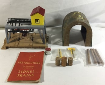 Lionel trains parts ,loading building ,tunnel