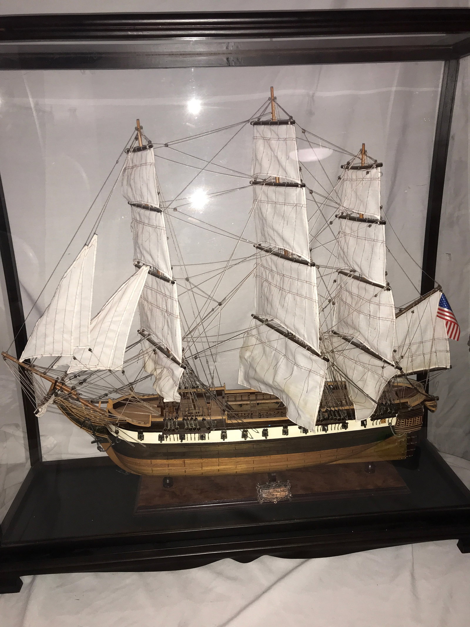 USS Constellation 1737 Model Ship in Case (1 of 20)
