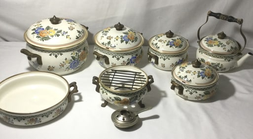 ASTA vintage enamel ware cookware made in Germany