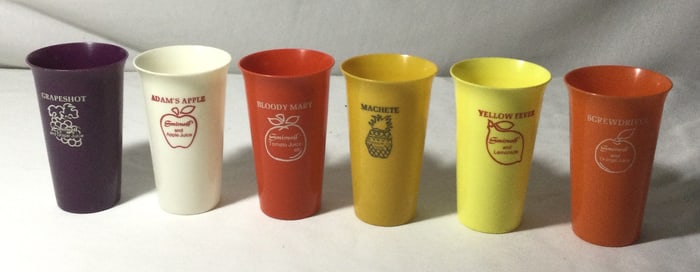 Vintage Smirnoff Drink Cups w/ Drink Mix Recipes