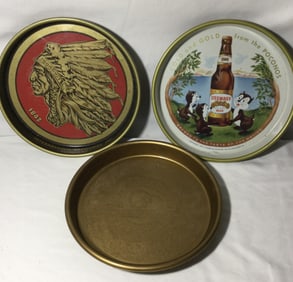 Vintage Beer Trays (3 total) - Iroquois Brewery,