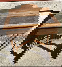 Early Wooden School Desk