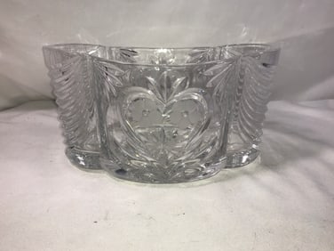 Vintage Cut Glass Unique Shape Planter