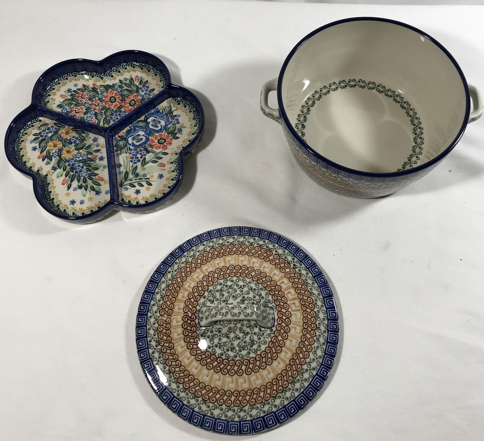 Made in Poland Blue Rose Polish pottery (2) (1 of 6)