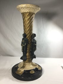 Large French Empire-Style Plaster Candle Holder