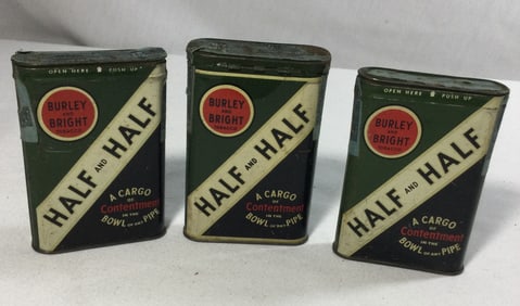 Vintage Advertising Tins Half & Half Tabacco (3)