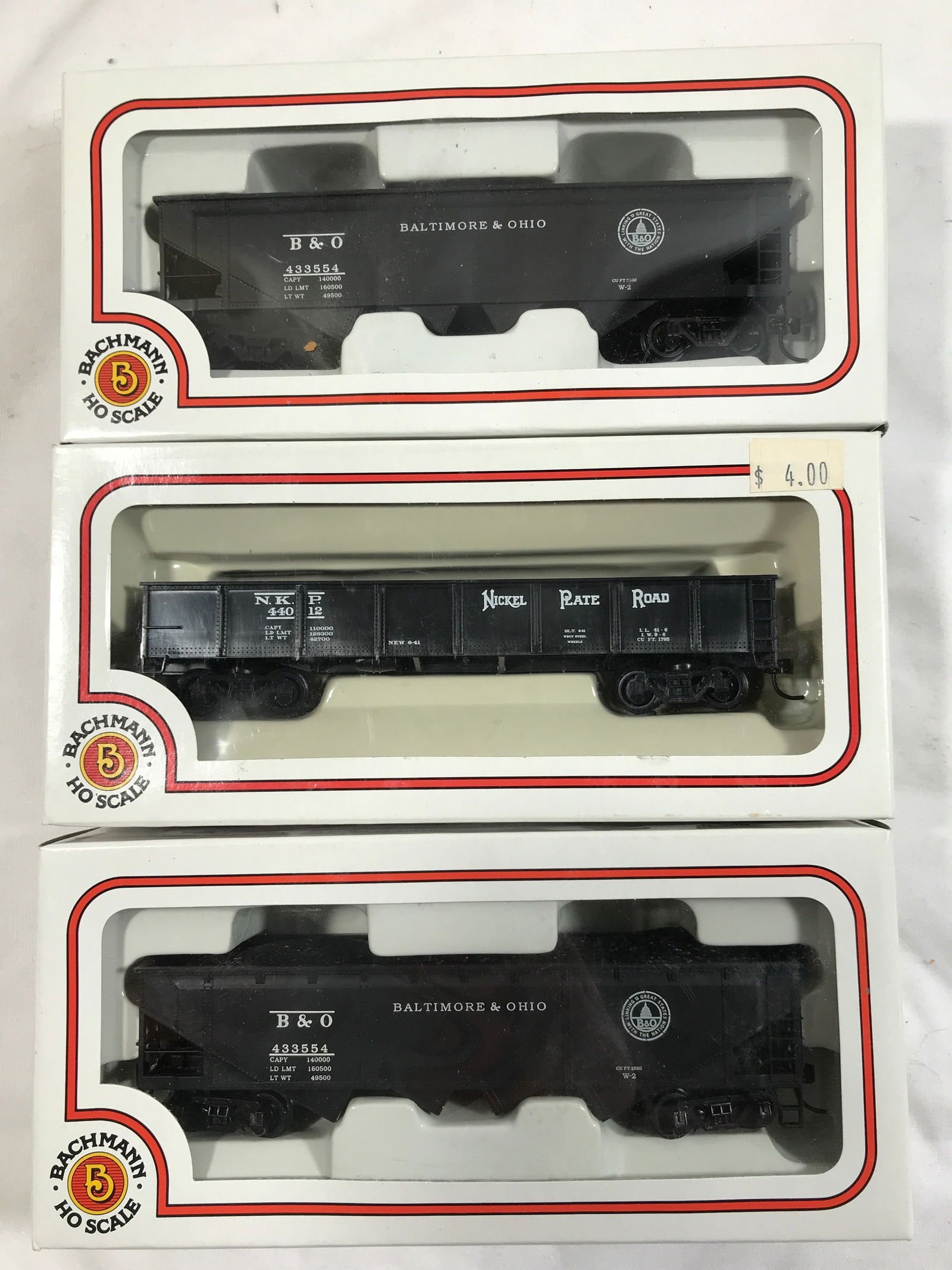 Bachman HO Scale 3 Train Car Collection (1 of 3)