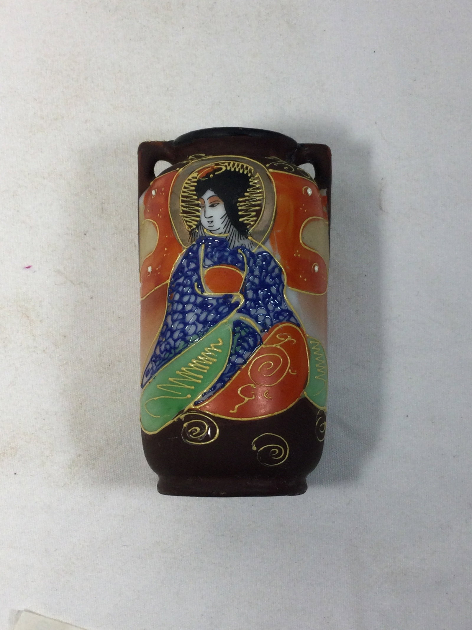 Japanese Satsuma Vase Hand Painted (1 of 4)