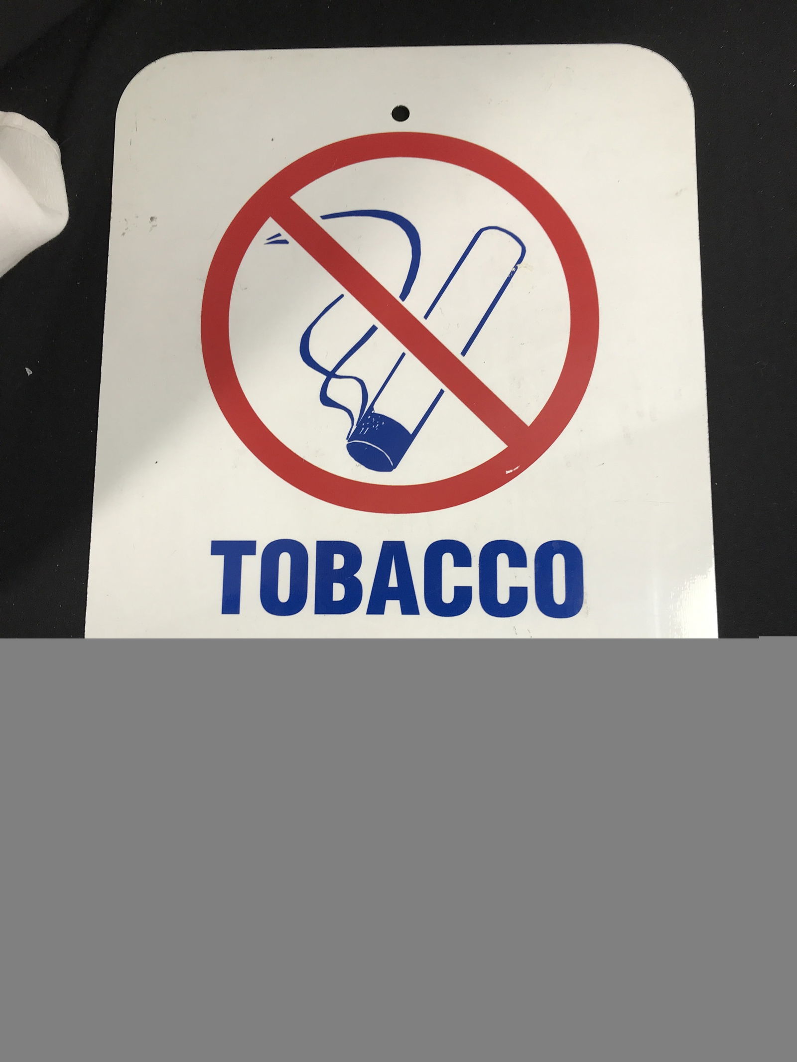 Vintage Tabacco Free Campus Metal Sign: Measures 18 x 12 inches