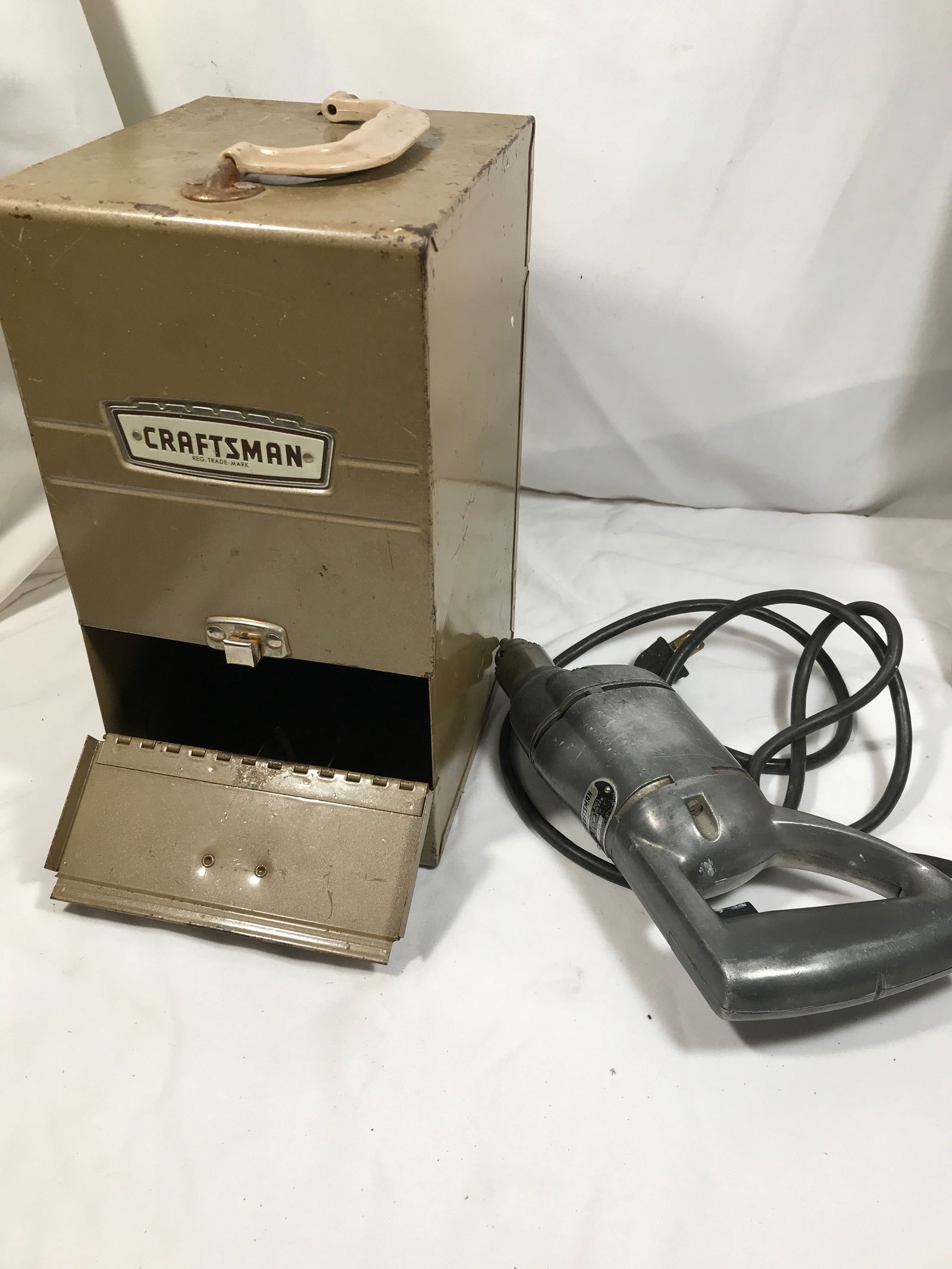 Vintage Craftsman Electric Drill in org case (1 of 8)