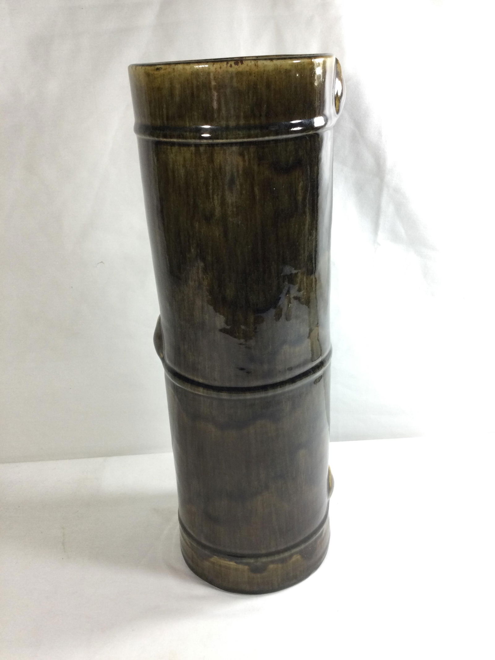 18-inch Tall Bamboo Vase Jade Glaze (1 of 6)
