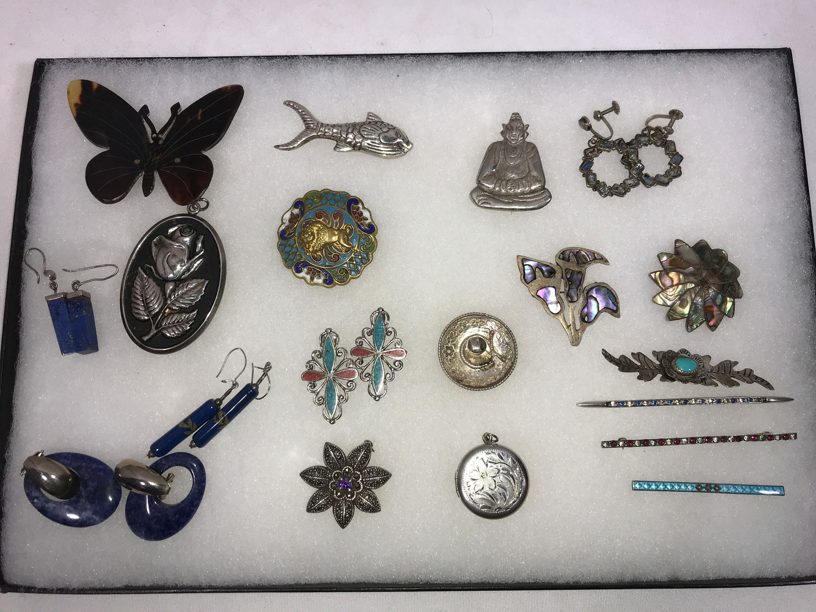 Silver Lot - Includes Lapis, Turquoise, Marcasite, (1 of 4)