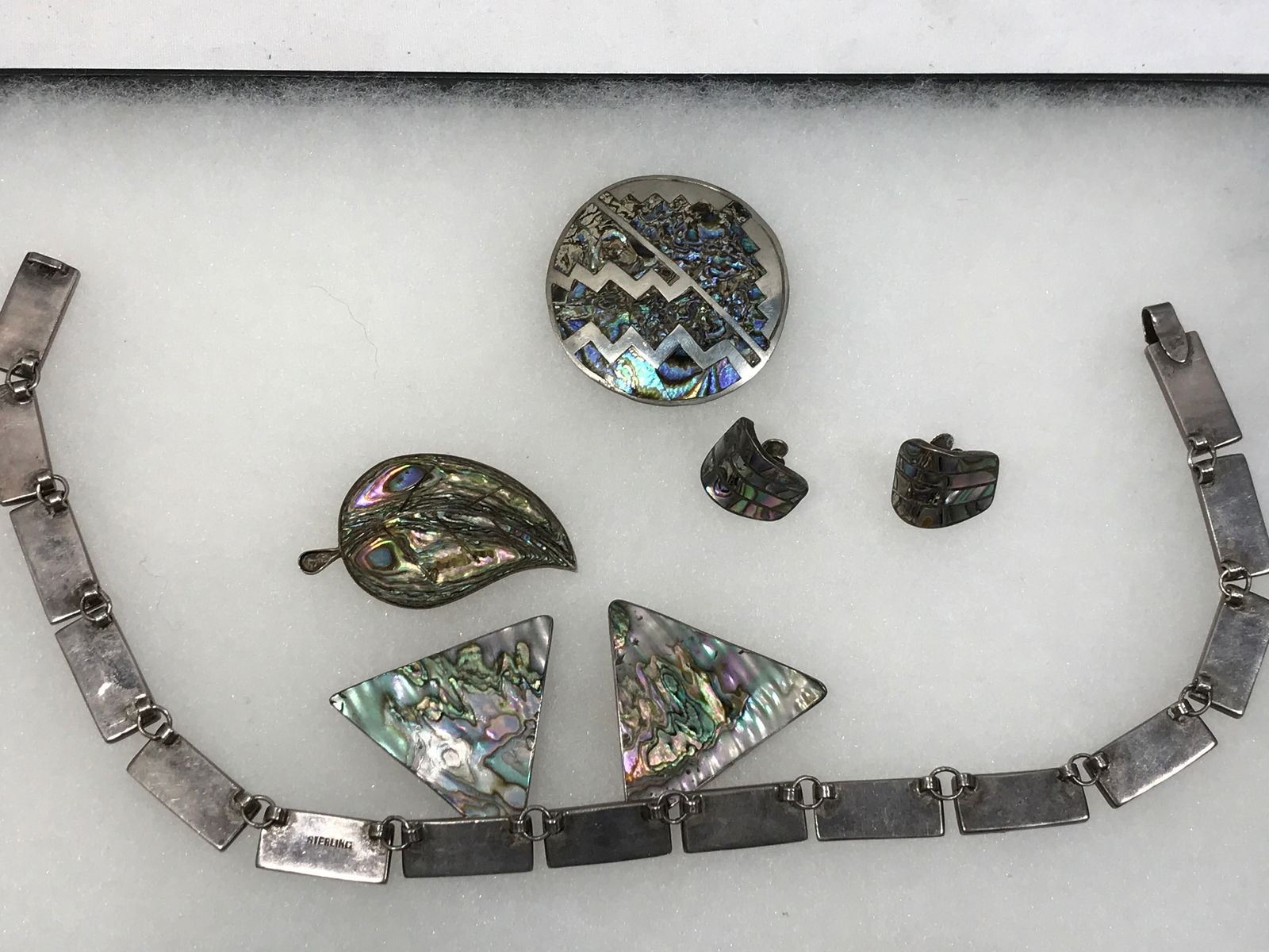 Sterling Abalone Set - 3