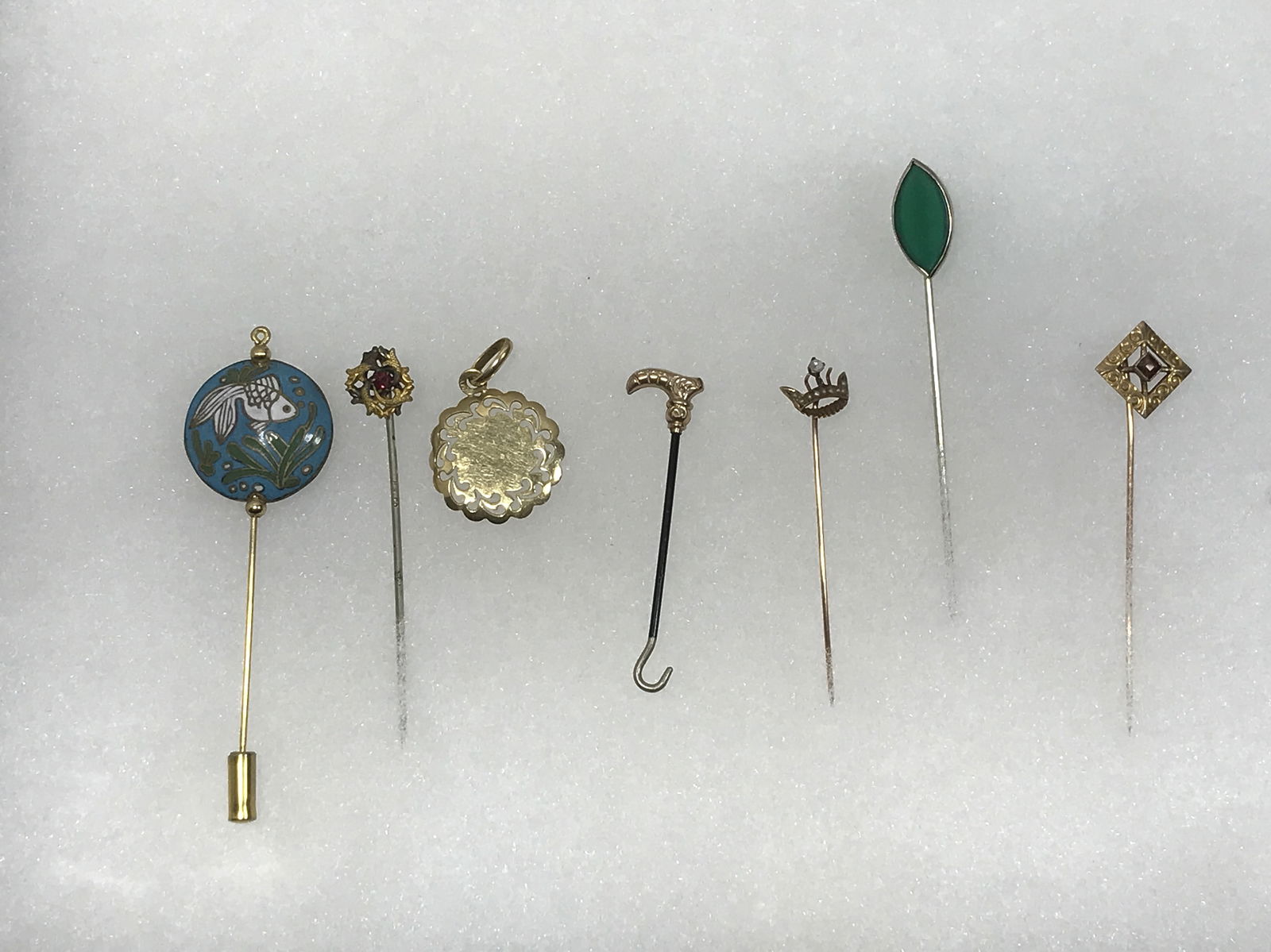 Stickpin Collection with Pendant: Great collection!