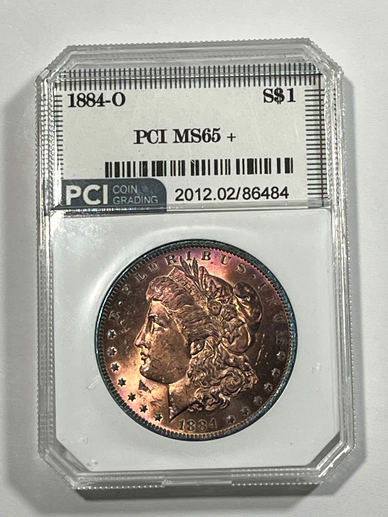 1884 O Morgan Dollar PCI MS65+: .