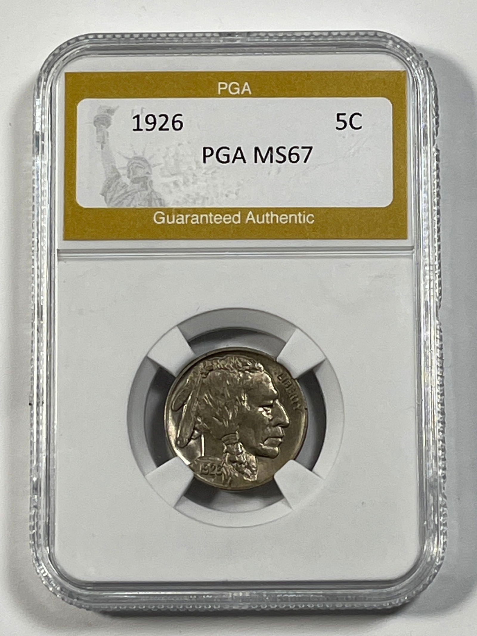 1926 Buffalo Head Nickel PGA MS67: Precise Grading Authentication