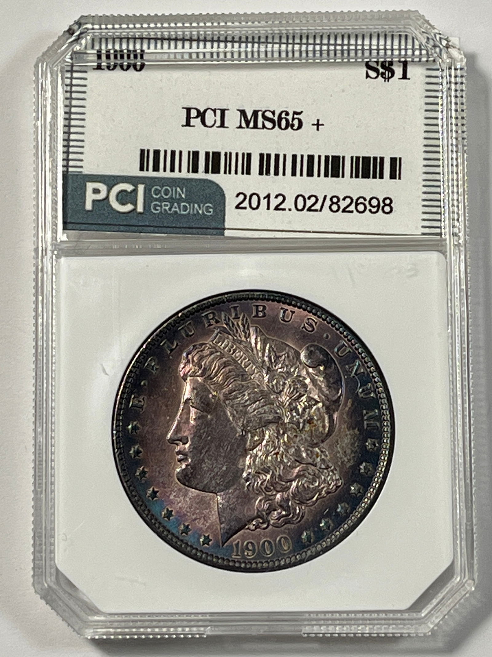 1900 Morgan Dollar PCI MS65+: PCI graded