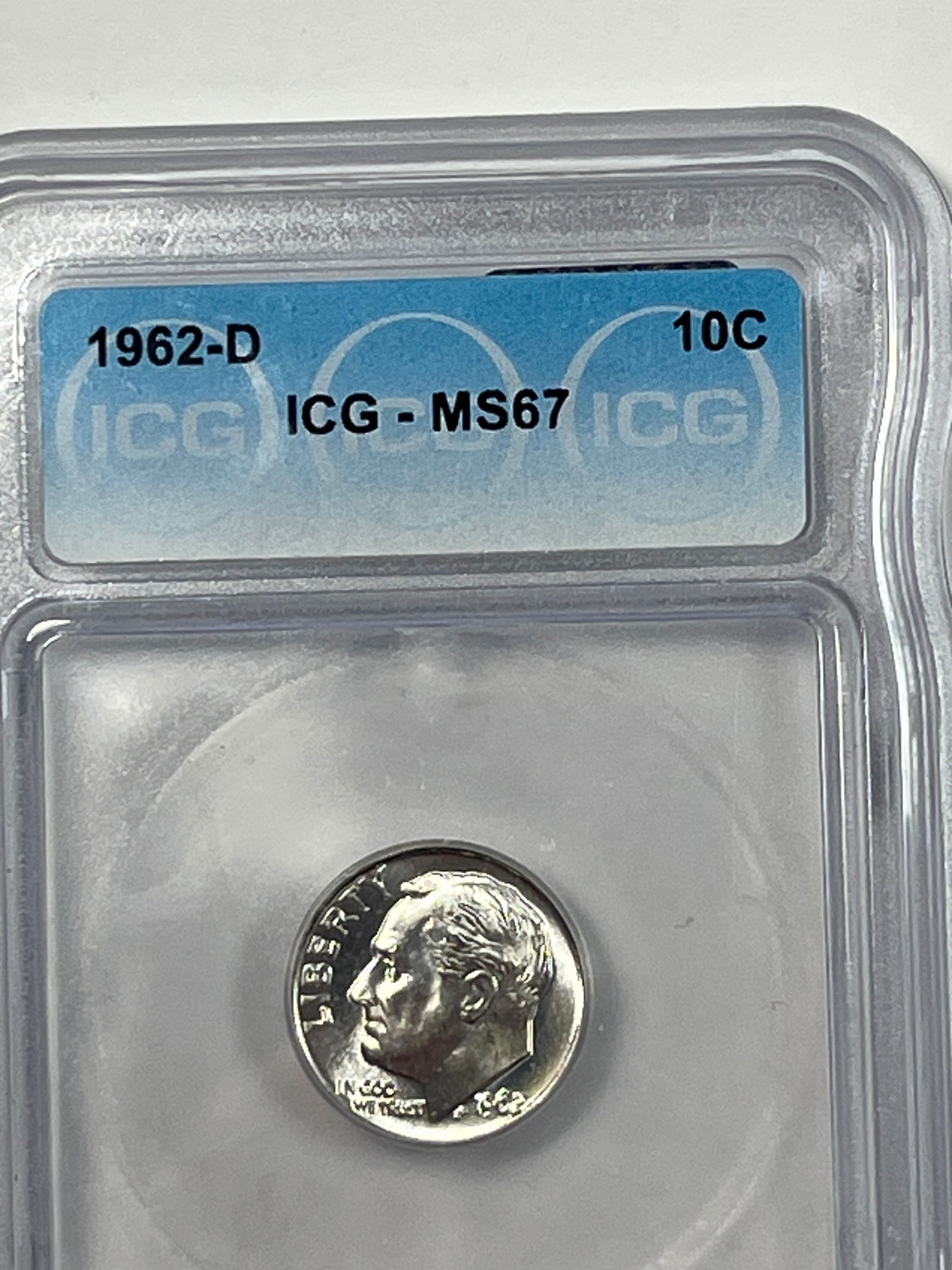 1962-D Eisenhower Dime MS67 - 5