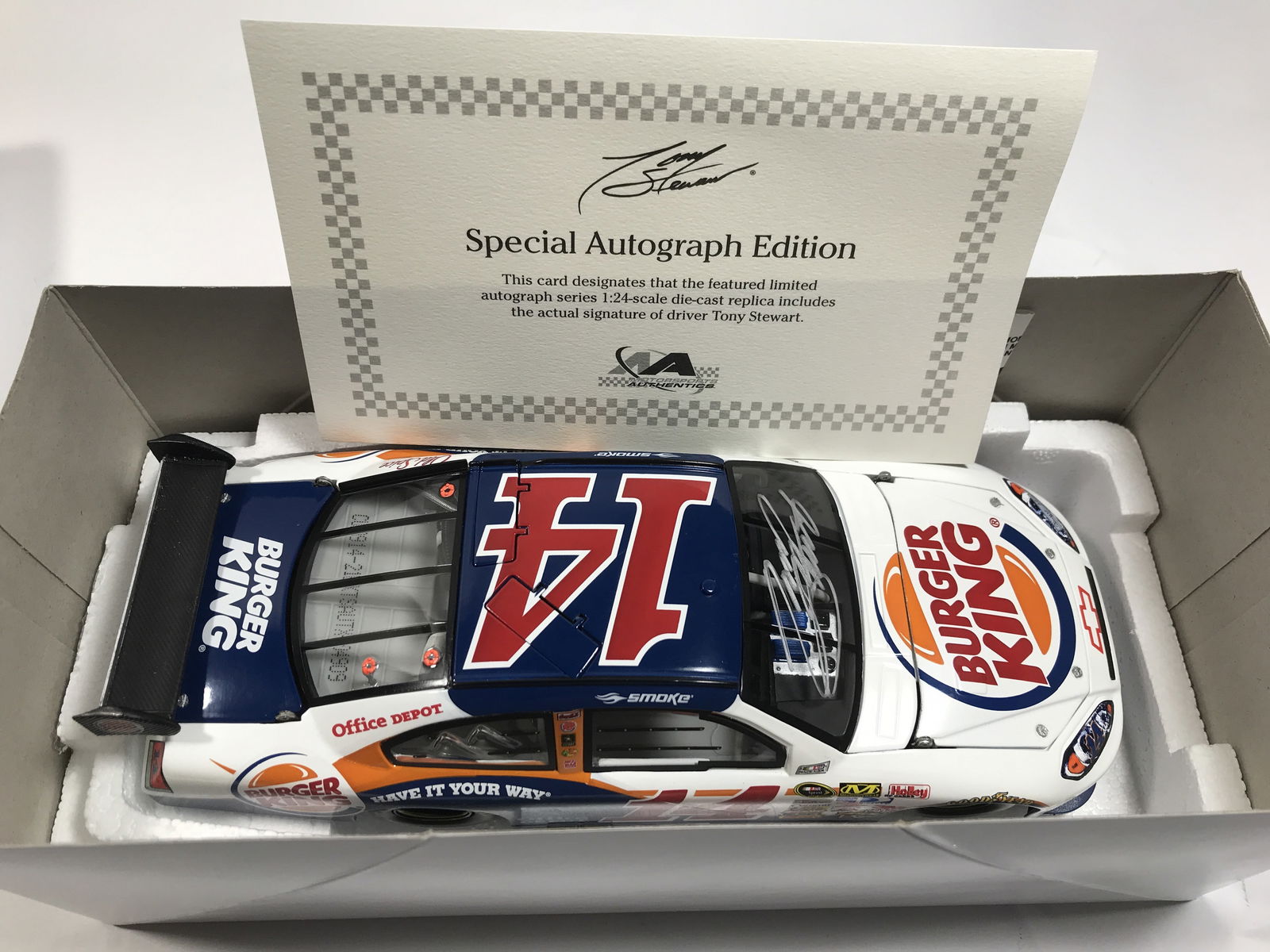 Tony Stewart #14 Burger King autographed 2009: Impala SS, Limited Edition 1 of 5,501, in original box