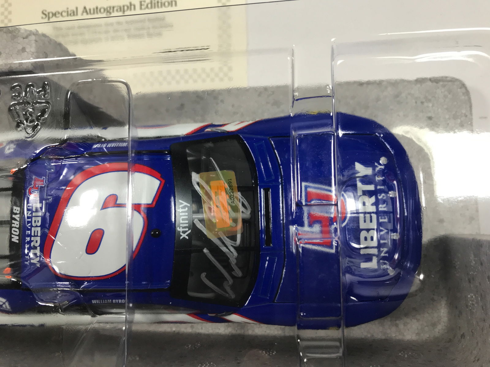 William Byron #9 Liberty Darlington autographed: 2017 Camaro in org box