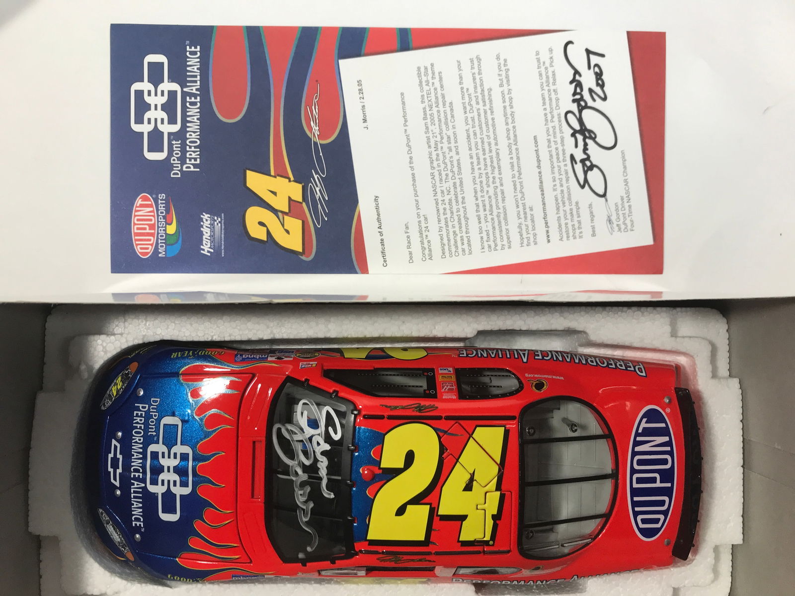 Jeff Gordon autographed 2005 Monte Carlo Club Car: #24 Dupont Performance Alliance 1 of 900