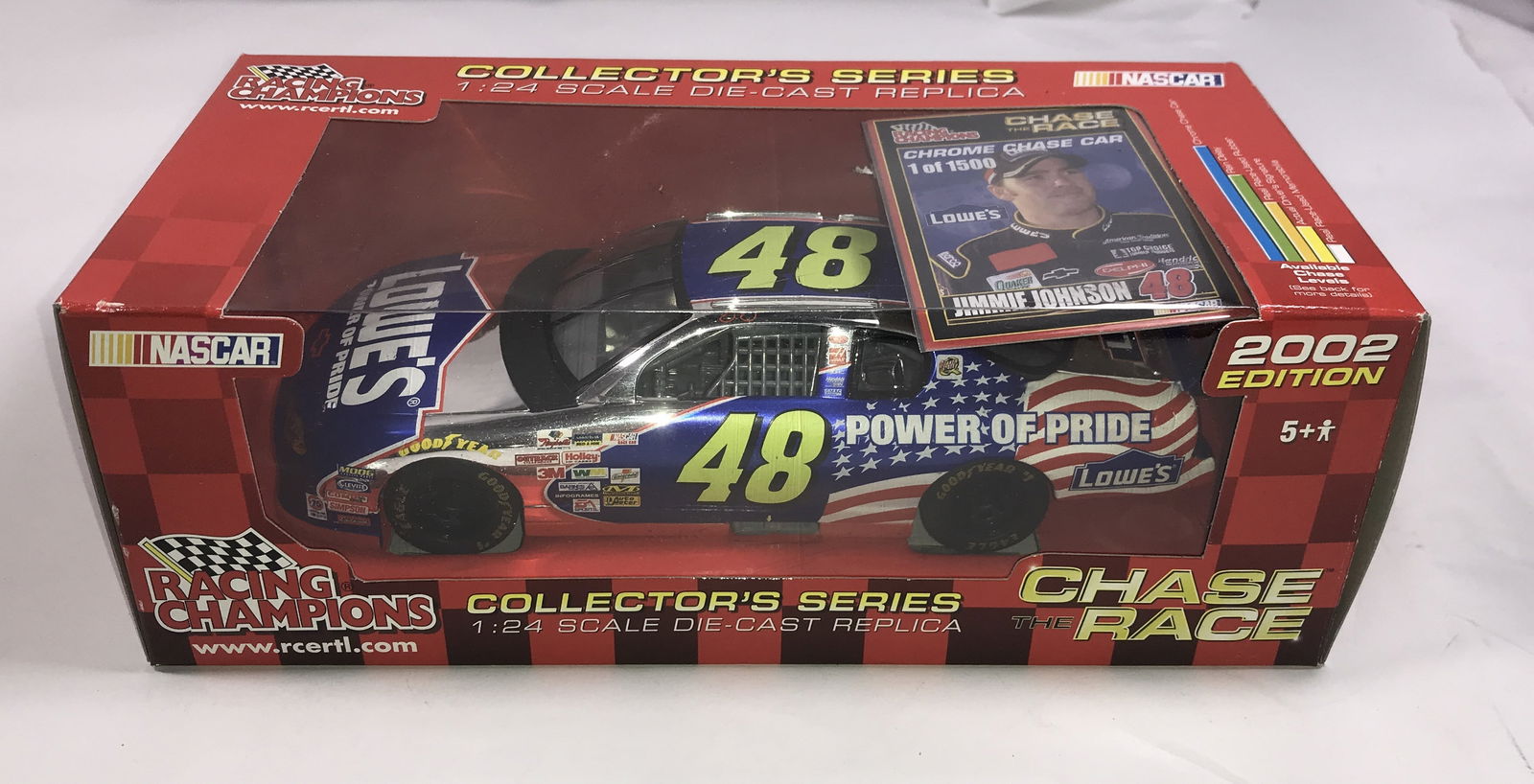 Jimmie Johnson Chase the Race 2002 edition: Collectors Series Power of Pride