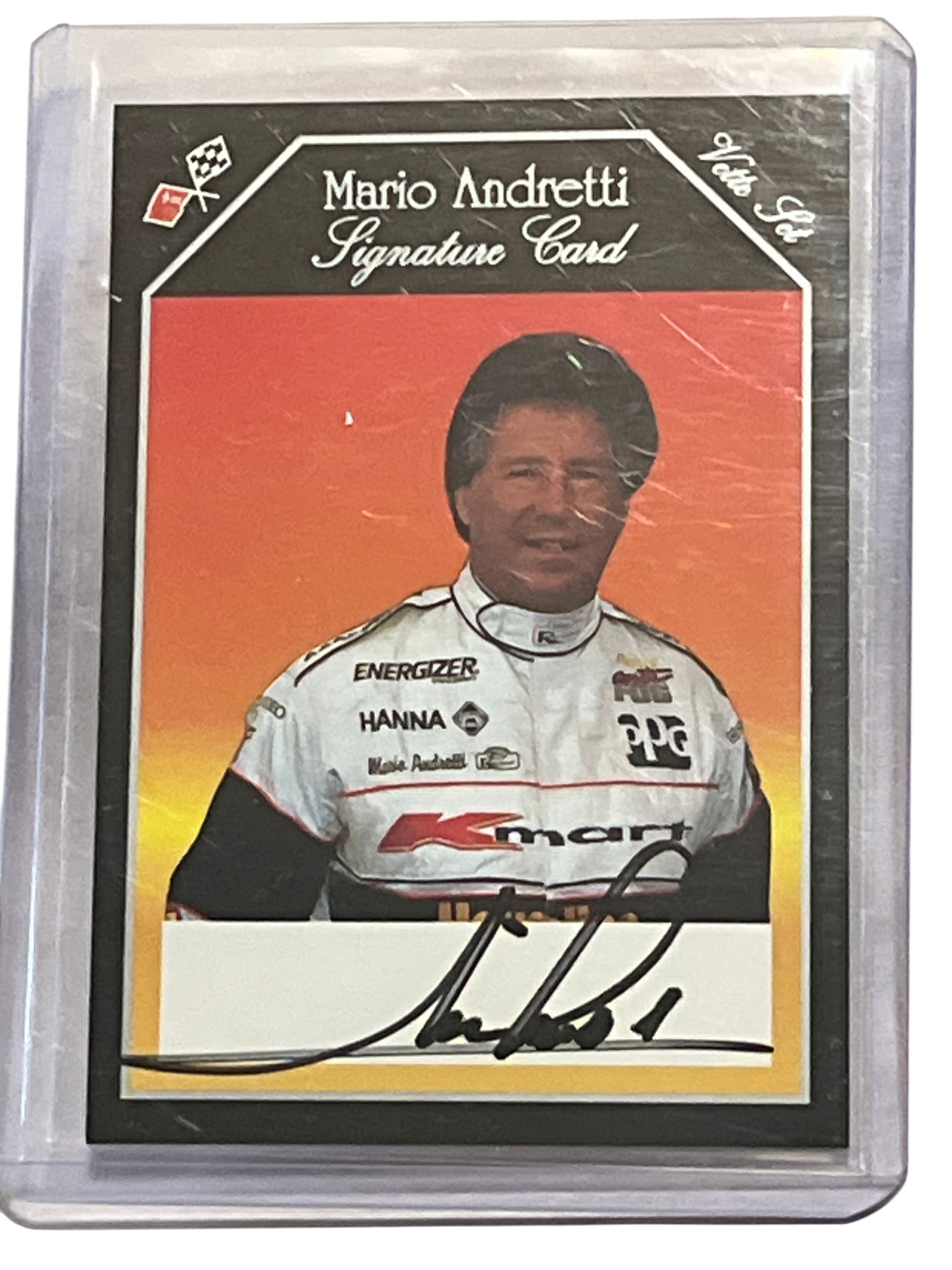 1991 Collect-A-Card Vette Set Mario Andretti Autographed Trading Card Limited Edition 1921/2500 (1 of 2)